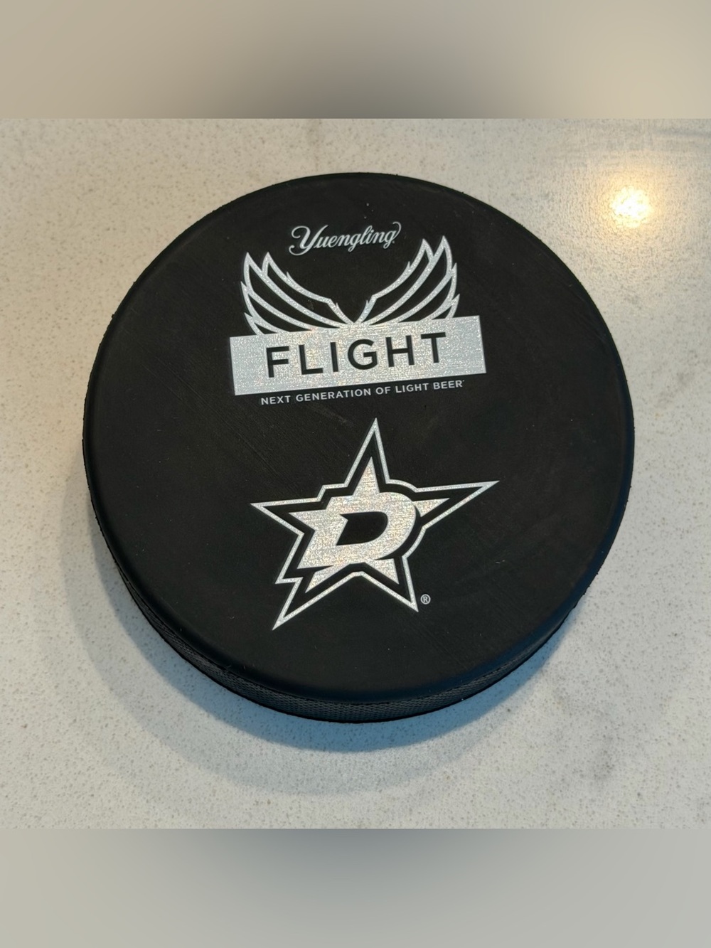 Dallas stars x Yuengling flight bottle opener puck